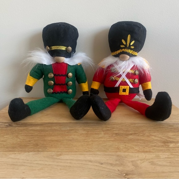 NWT MeraVic Nutcracker Sergeant Colonel Gnome Decoration Set of 2 - Picture 2 of 7